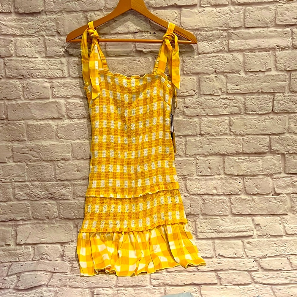 Sincerely Jules girls yellow plaid dress